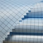 ผ้าโพลีเอสเตอร์ทอลายทแยงโพลีเอสเตอร์ 5 มม. สำหรับผ้าป้องกันไฟฟ้าสถิตย์